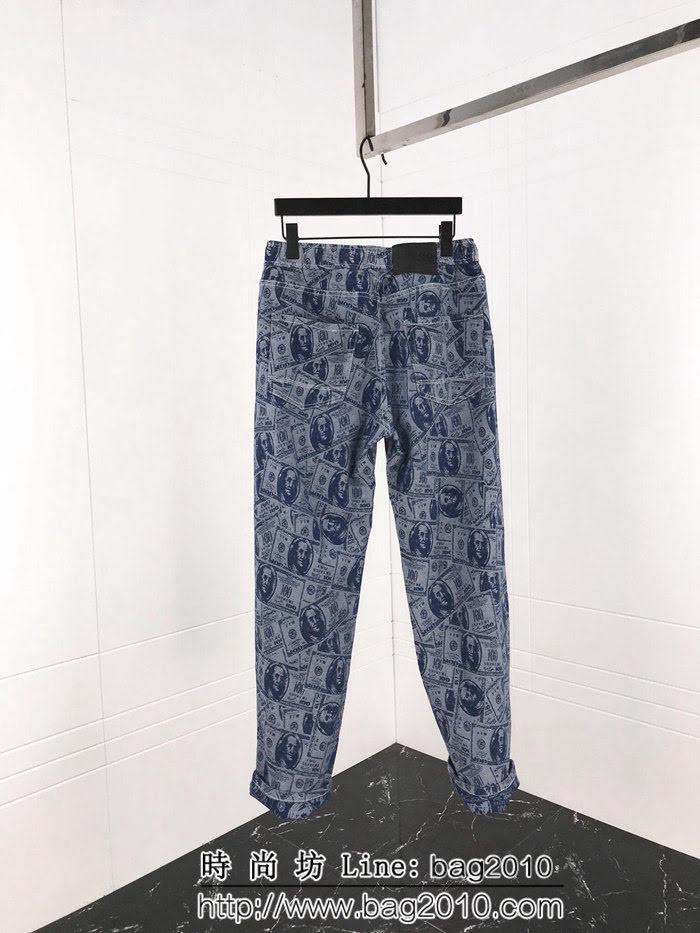 SUPREME 18fw秋冬新款 ins爆款 男款印花牛仔褲 四季款 ydi1292